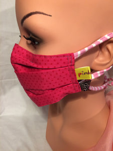 Maske "Pinkrot Tupfen rosa"