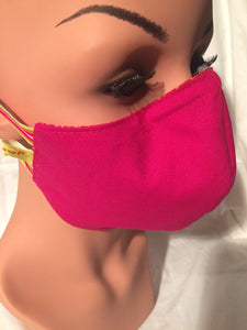 Maske "Pinkrot Tupfen rosa"