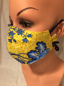 Maske "Blau on Gelb"