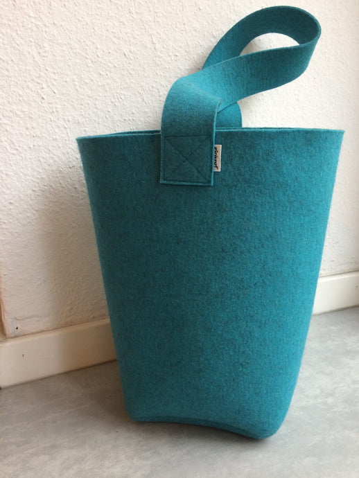 pinkrot.DE | LE SAC große Einkaufstasche aus Filz | Farbe Lagune meliert